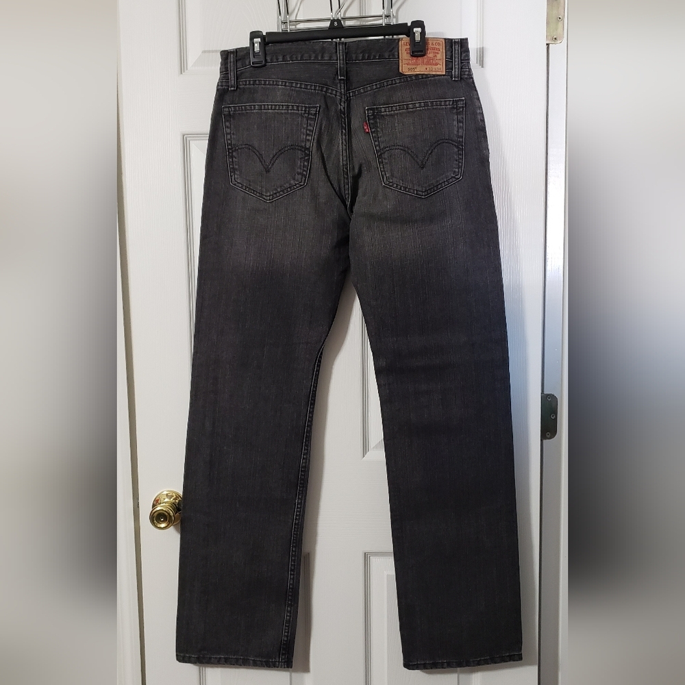 Men's Levi's Red Tab 505 Black Straight Leg Jeans